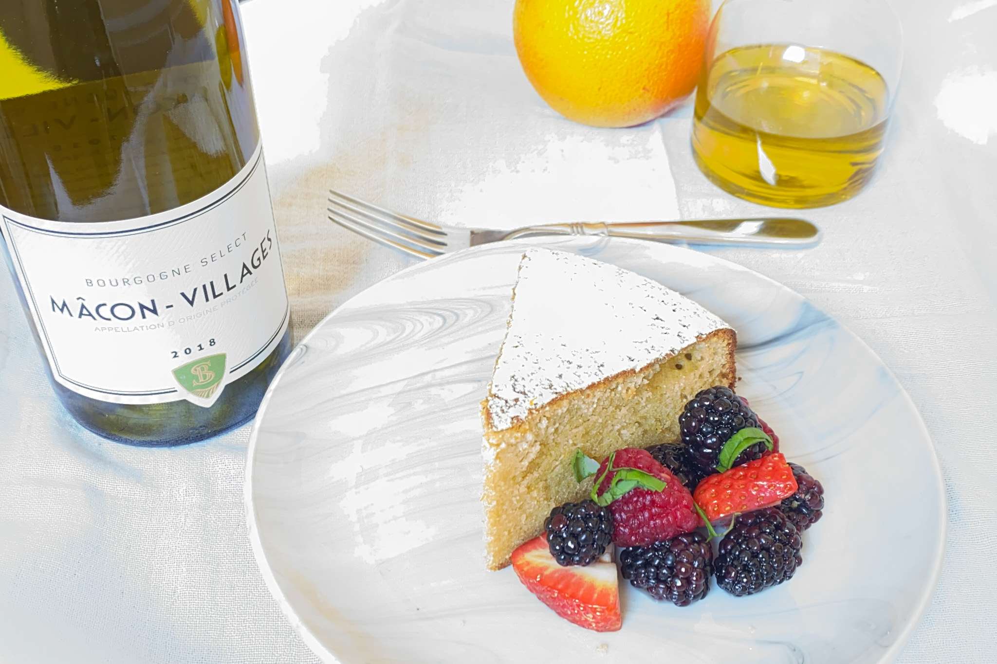 Orange Olive Oil Cake with Summer Berry Salad