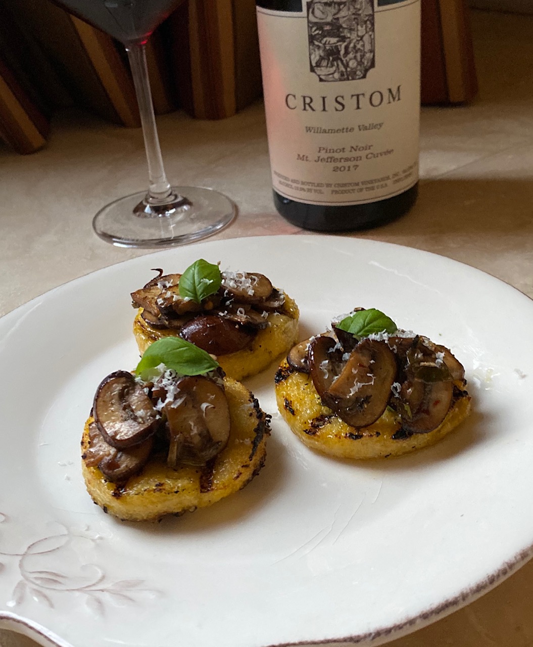 Grilled Polenta and Mushrooms